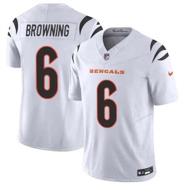 Men & Women & Youth Cincinnati Bengals #6 Jake Browning White 2023 F.U.S.E. Vapor Untouchable Limited Football Stitched Jersey->cincinnati bengals->NFL Jersey